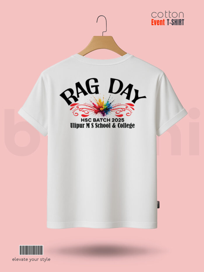 Cotton Event T-Shirt with Custom Print for School, College & University