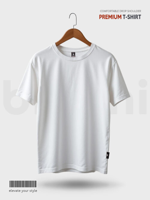 Drop Shoulder T-Shirt – White