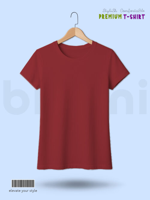 Maroon T-Shirt for Women Stylish & Comfortable