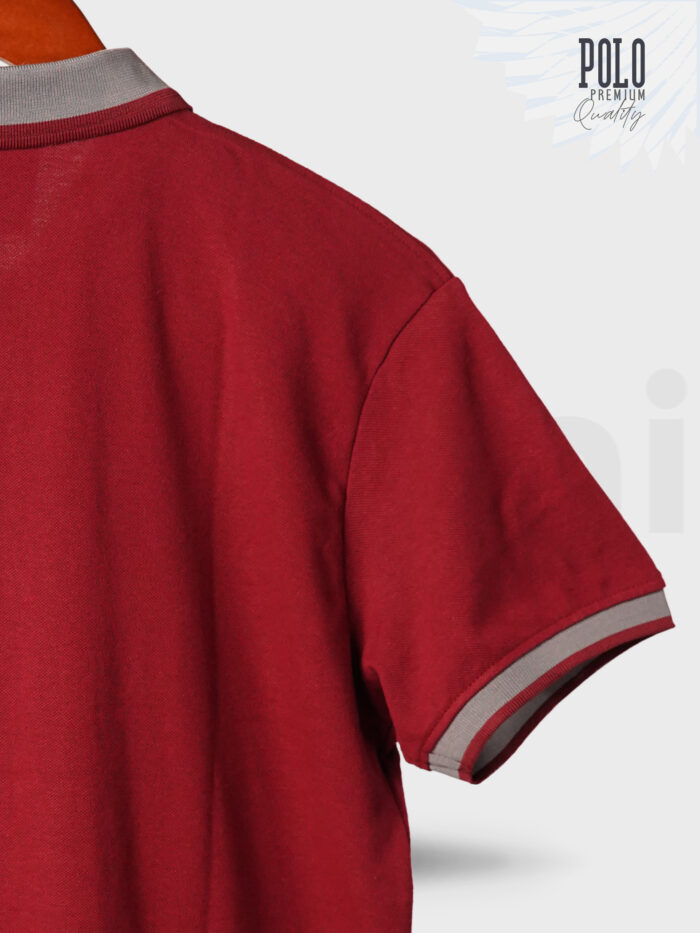 Men's Polo T-Shirt – Maroon Premium Cotton