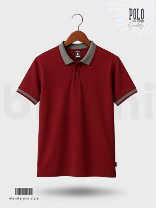 Men's Polo T-Shirt – Maroon Premium Cotton