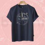 Mens Premium T-Shirt- Compass - Navy Blue