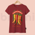Women T-shirt Spicy Queen - Maroon