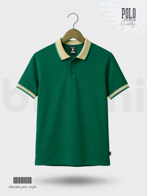 Men's Polo T-Shirt – Bottle Green Cotton