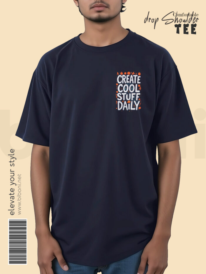 Drop Shoulder t shirt - Create Cool Stuff Daily