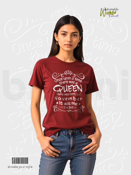 Customize Women T-Shirts - Queen Born