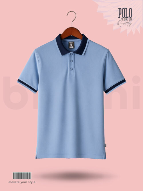 Men's Polo T-Shirt – Sky Blue Cotton