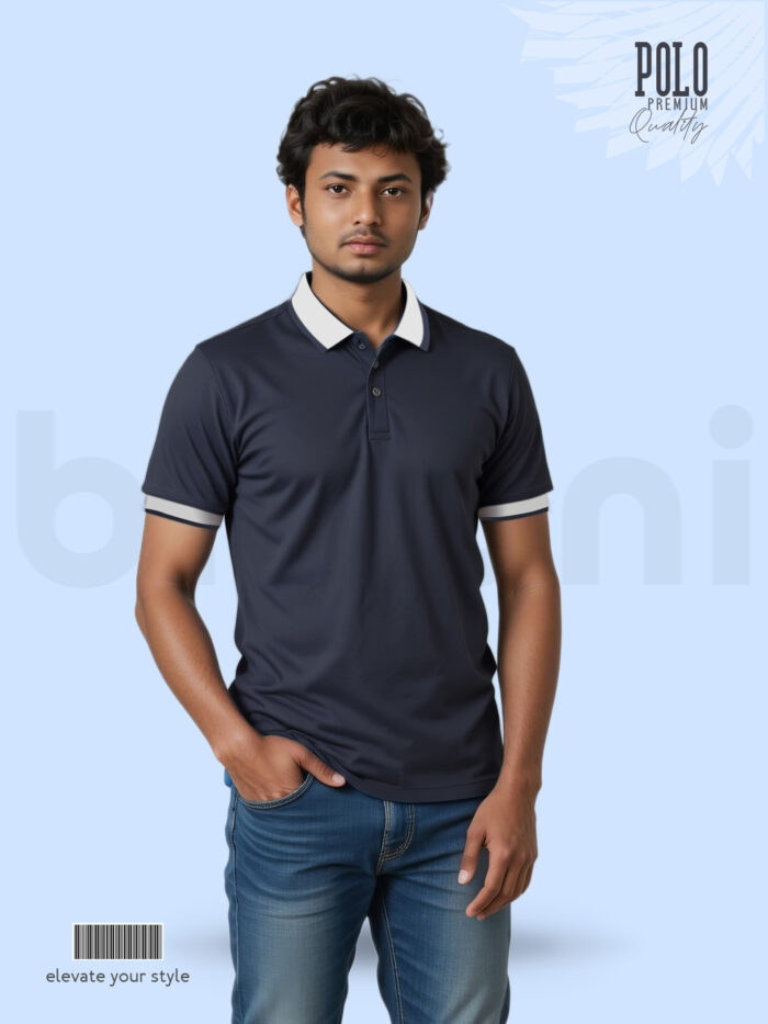 Men's Polo T-Shirt – Navy Blue