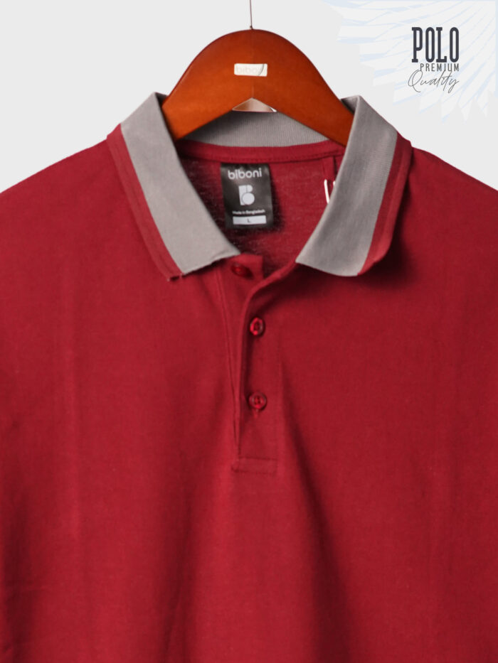 Men's Polo T-Shirt – Maroon Premium Cotton