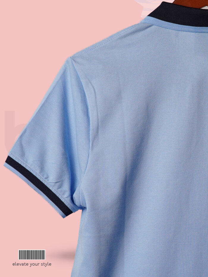 Men's Polo T-Shirt – Sky Blue Cotton