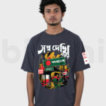 Oversized Drop Shoulder t shirt for GEN-Z - Navy Blue