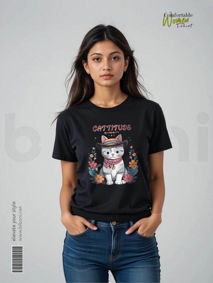 Women T-Shirts - Cattitude Queen