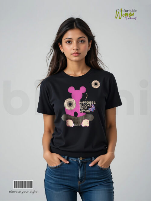 Premium  Women T-Shirts - Happyness Blooms