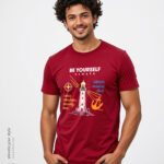 men tshirt tshirt maroon color biboni Review